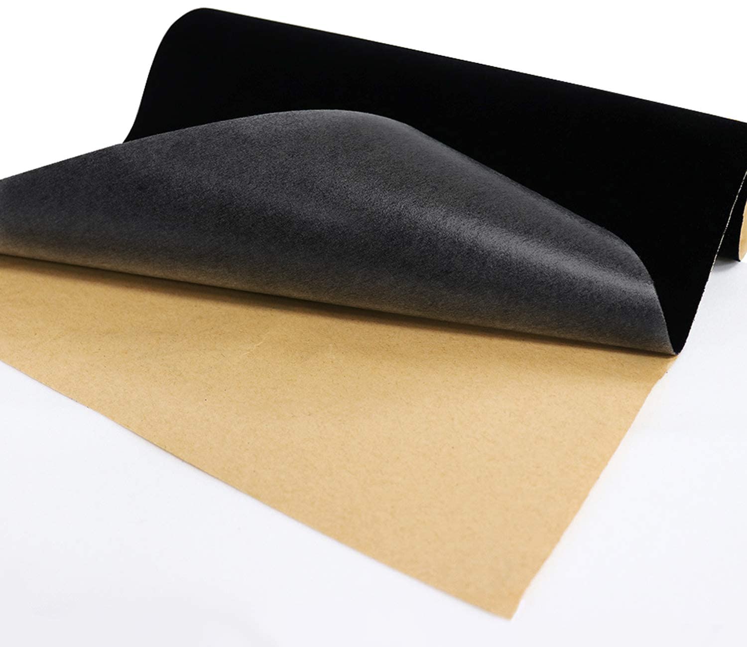Black Self Adhesive Velvet Fabric Sticky Felt Sheets for Art & Crafts, Jewelry Box, Drawer Liners- 2PCS x (17.3