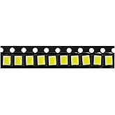 MERICDA 100 pcs 2835 White SMD LED Diode Lights (Surface Mount Chip 2.8mm x 3.5mm DC 3V 0.2W) High Brightness Bulb Lamps Electronics Components Light Emitting