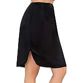 Lovasy Half Slips for Women Underskirt Anti-Static Short Mini Skirt with Floral Lace Trim Slip Dress for Skirt Dresses S-3XL