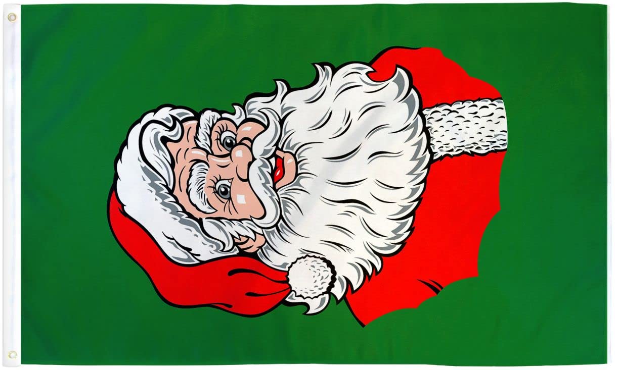 AZ FLAG - Santa Face Flag - 3x5 Ft - 100D Polyester Merry Christmas Banner with Two Metal Grommets - Fade Resistant - Vivid Colors - 3' x 5' Feet - 150x90 Cm