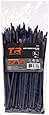 TR Industrial Multi-Purpose UV Resistant Black Cable Ties, 8 inches, 100 Pack
