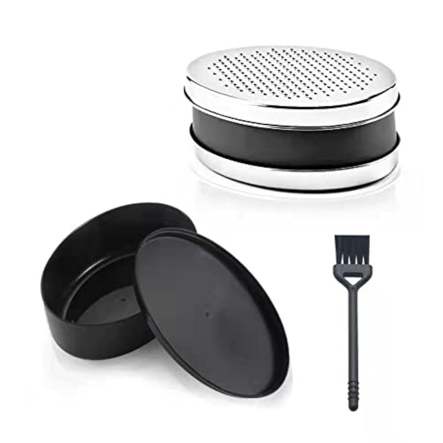Cheese Grater with Container and Lid, Graters for Kitchen Box Grater with 2 Size Lid, Grater for Ginger Vegetable Garlic Lemon Butter Chocolate