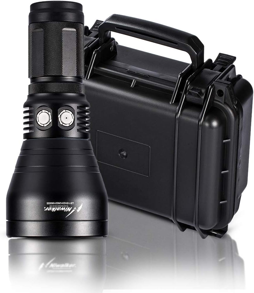 Niwalker 2650 High Lumens Tactical Flashlight, 6 Modes Torch with IPX7 Waterproof Function for Outdoor Camping Emergency Equipment and Tactical Applications