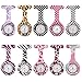 10pcs Floral Nurse Clip-on Fob Brooch Pocket Watch Lapel Watch for Women Girl #2
