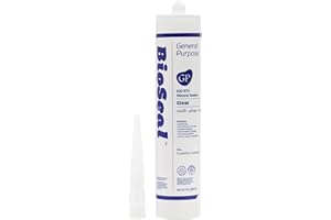 ZERED Clear BioSeal 100% Silicone Sealant Caulk General Purpose, Waterproof and Low Odor 10.1 Ounce Cartridge, Clear, (Pack of 1)