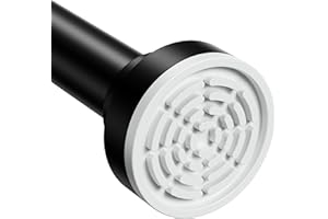 Abiglifty Black Shower Curtain Rod 30~85 Inches, Adjustable Spring Tension Stainless Steel Telescoping Shower Curtain Rods, N