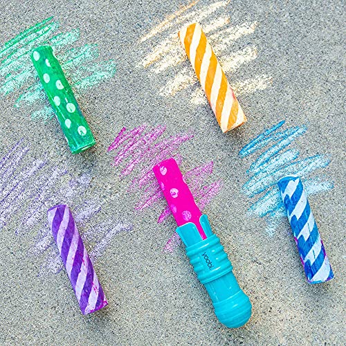 Yoobi Sidewalk Chalk Holder Set (Multicolor) 12 Piece Colored Chalk