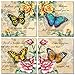 4 Beautiful Butterflies and Flowers Inspirational Quotes Butterfly Art Prints 12x12