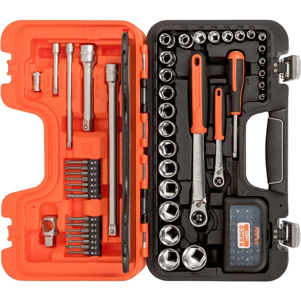 SL79 Slim Socket Set of 79 Metric 1/4in & 1/2in Drive