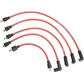 Pertronix 804412 Flame-Thrower Red 8mm 4 Cylinder Spark Plug Wire | 8mm Custom Fit Spark Plug Wire Set for 1967-80 British Leyland 4 Cylinder Engines, Red