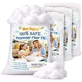 Hem Dgpsy Polyfill Stuffing Fiber Fill 9lbs/144oz, Safe Pillow Stuffing for Couch, Stuffed Animals, Cushion, Crochet Toys, Cloud Decor, Crafts, White &amp; Clean Polyester Filling, Oeko-TEX Certified
