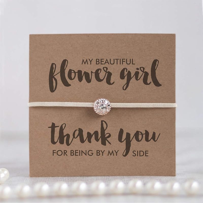 Thank you flower girl gift, Thank you for being my flower girl bracelet, Flower girl