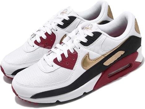Amazon Co Jp ナイキ Nike エア マックス 90 Air Max 90 ホワイト ブラック メタリックゴールド Cu3005 171 日本国内正規品 スポーツ アウトドア