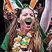 OULII Green Mustache Beard Self Adhesive Fake Mustache Costume St. Patrick's Day Accessories for Party Supplies 48 PCS