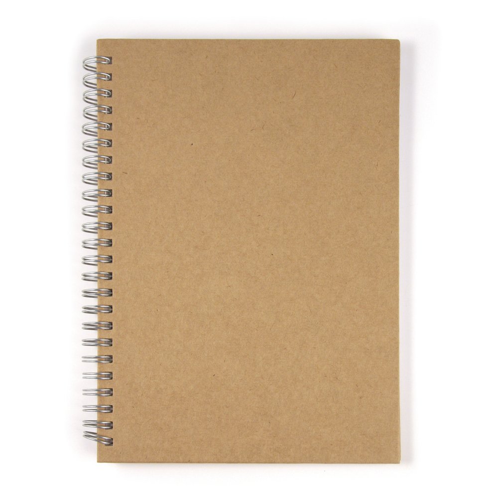 Rayher Spiral Bound Scrapbook with Plain White Paper Pages, Hardcover Memory Book, A5 Album with 60 Pages, 8160100