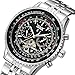 Gute Classic Pro Automatic Mechanical Wrist Watch for Men Black Luminous Day/Date/Month