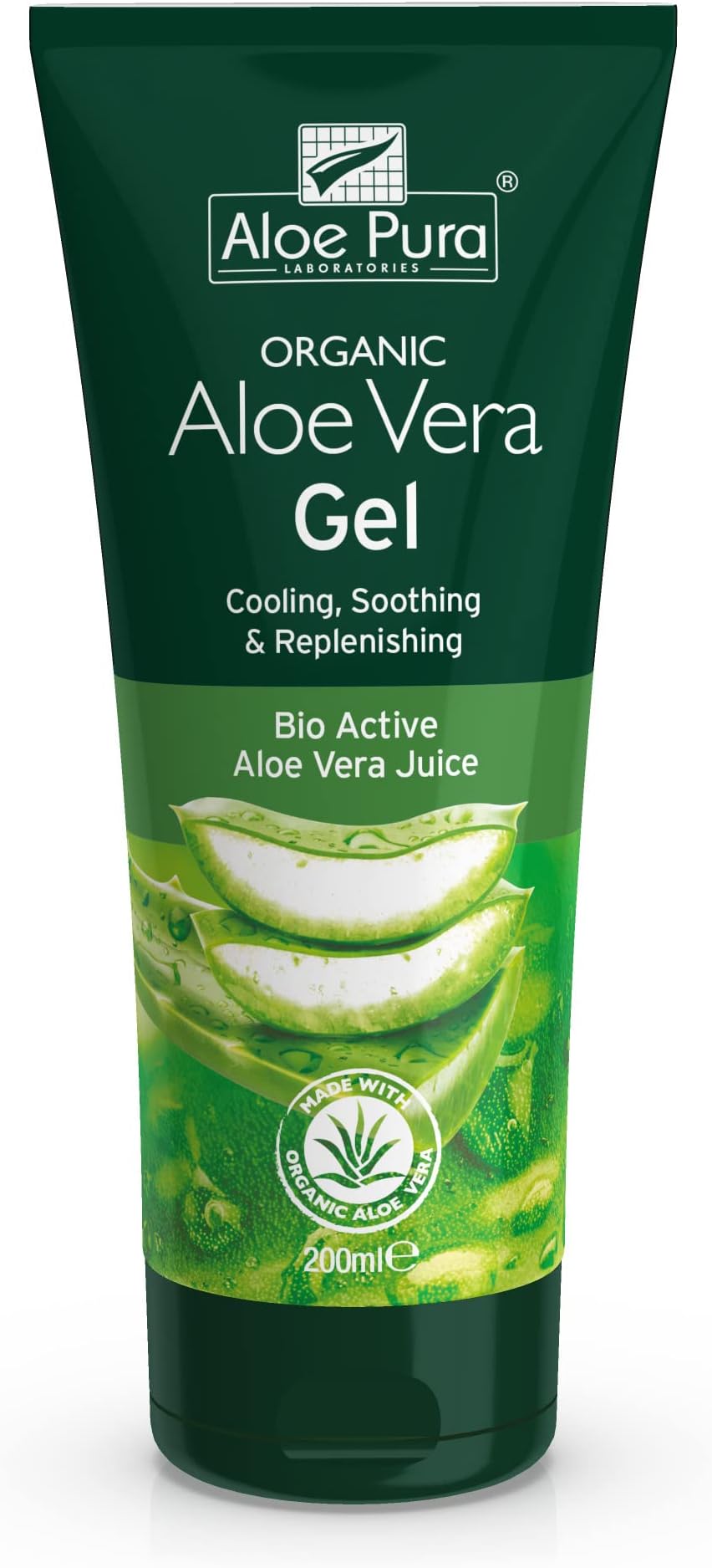 Aloe Pura Organic Aloe Vera Gel Natural Vegan Cruelty Free 200 ml