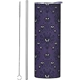 YZDPLO Haunted Mansion 20 oz Tumbler Stainless Steel Vacuum Insulation Travel Mug Proof Lid Water Coffee Cup Straw and Brush Included for Home Office School - Works Great for Ice Drink Hot Beverage