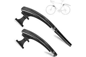 ENLEE 2pcs Bike Fender Set - Reflective Road/Gravel Bike Fenders, Lightweight Front and Rear Bike Mud Guard, Height-Adjustable Bicycle Fender for 700c Wheel & Tire Width 25-40mm & Disc Brake