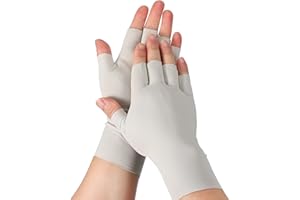 YELARXI Sun Protection Gloves, Half Finger Summer Hand Protection Gloves Breathable Touchscreen Fingerless