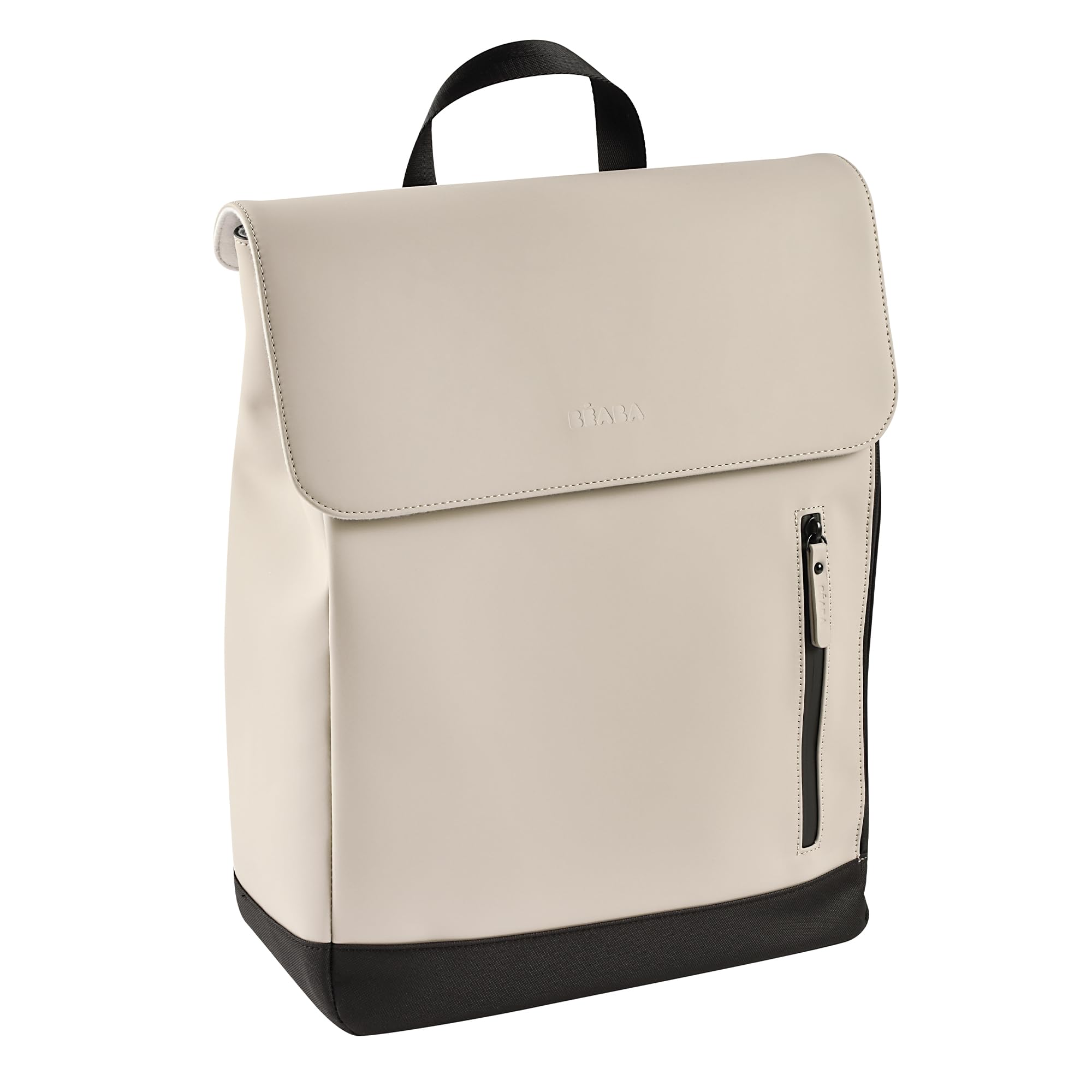 Béaba Baby Changing Bag, Backpack, Waterproof, 11 Pockets, Changing Mat, Recycled Rubber, Breathable, Padded Handles and Back, Insulated Pocket, PC17 inch, 19L, Oslo Bag, Beige