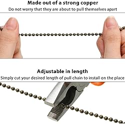SUR-CIEL 4PCS Ceiling Fan Pull Chain, Fan Pull