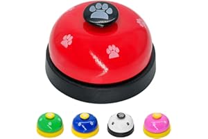 Artshu 2pcs random color Pet Training Called Dinner Small Bell Footprint Ring Dog tools For Puppy Pet Call