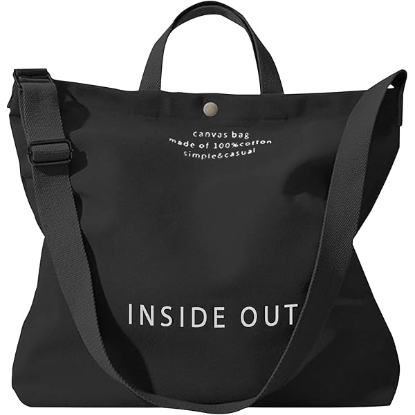 Bolsa Cruzada Para Mujeres Y Hombres, Bolsa De Lona Para El Hombro, Bolsa De Trabajo Con 4 Bolsillos Externos Bolsa Diaria (grande), Negro