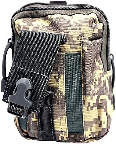 Tactical Pouch Molle EDC Holster -Cesapay Compact Utility Gadget Gear Tools Organizer, Multi-purpose Smartphone Pocket Premium1000D Nylon Pouch Belted Waist Bag (ACU digital)