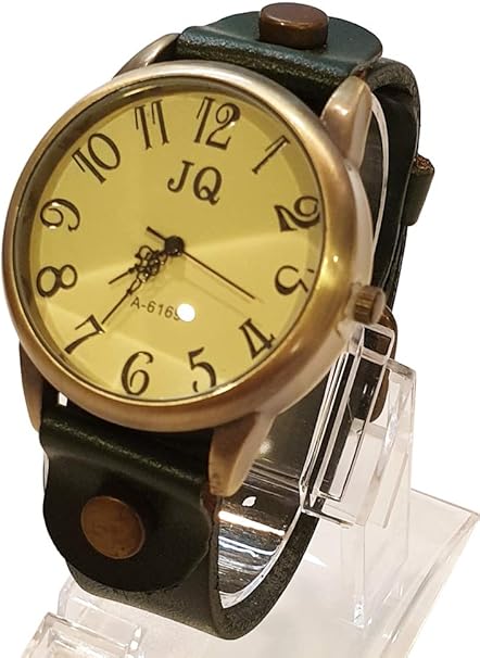 Amazon Co Jp ネルロッソ 腕時計 アンティーク ウォッチ メンズ ビジネス シンプル ベルト レザー 合皮 電池 38mm 42mm 正規品 グリーン Tw 3 Gr 服 ファッション小物