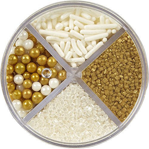 Wilton Pearlized Gold Sprinkles, 3.8 oz. Edible Gold Glitter The Home