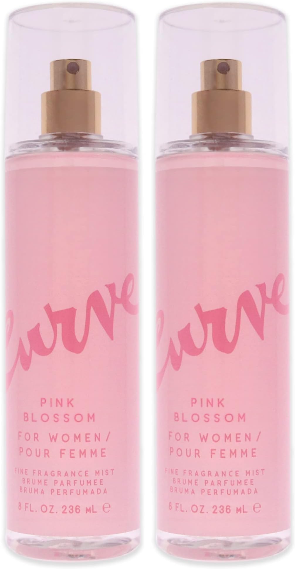 Curve Pink Blossom for Women 8.0 Oz Fine Fragrance Mist, 8.0 Fl Oz (Pack of 2)