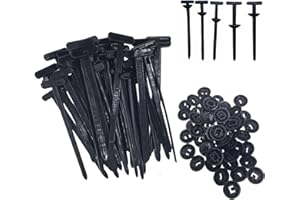 BOVVSKY Nylon Universal Cable Tie Buckle, Locking Zip Ties Holder with Pin & Button Design, Suitable for Car Daily Auto Fixing (50PCS)