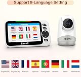 Blemil 5 Inch Split-Screen Baby Monitor 1000ft 30H Battery Night Vision Pan view 4