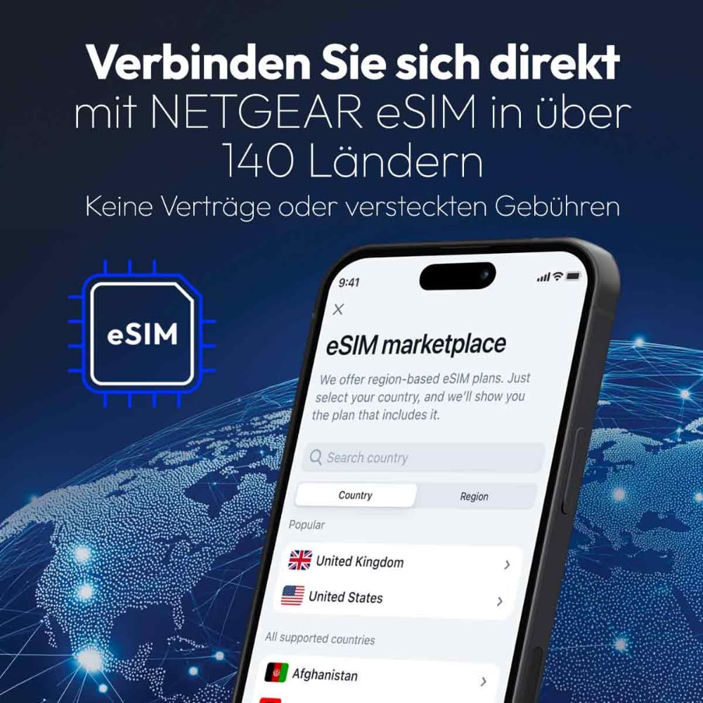 NETGEAR Nighthawk M7 | Mobiler WLAN-Router 5G mit eSIM | Tragbarer WiFi-Hotspot mit physischem SIM-Slot kompatibel mit jedem Anbieter. | 5G/4G/LTE | WiFi 7 | bis zu 3,6 Gbit/s | MH7150 4