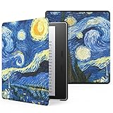MoKo Case Fits All-New Kindle Oasis (9th and 10th Generation ONLY, 2017 and 2019 Release), Premium Ultra Lightweight Shell Cover with Auto Wake/Sleep - Starry Night