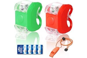 Botepon Kayak Lights for Night Kayaking, Battery Operated Red and Green Navigation Lights for Dinghy, Canoe, Jetski
