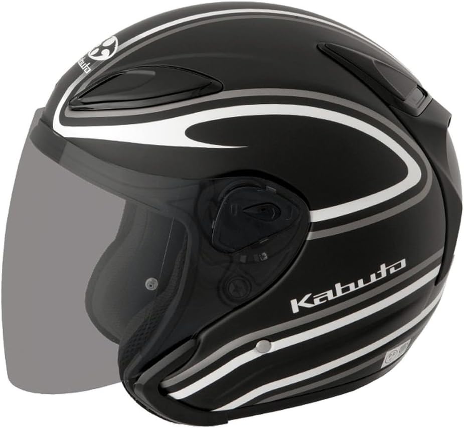 Kabuto Staid Adult Avand II Cruiser Motorcycle Helmet - Black/White / Large
