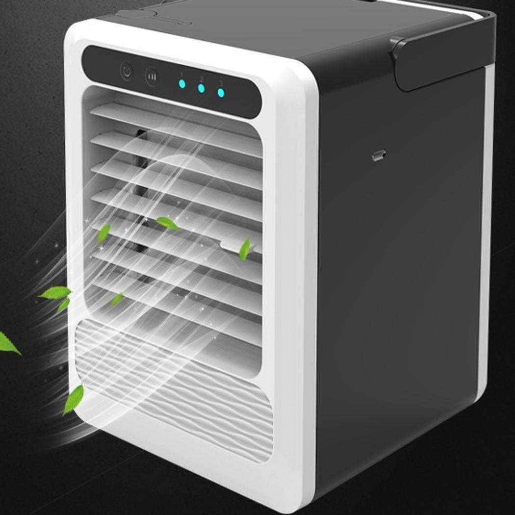 GUIGSI Climatizzatore Portatile Mini Freddo,Raffreddatore d\'Aria Evaporativo,Lavoro di Alimentazione USB, Adatto per casa, Camera da Letto, Ufficio, Camper