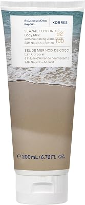 SAL MARINHO DE COCO Bodymilk com óleo de amêndoa nutritivo, para 24 horas de cuidado e suavidade, vegan, sem silicone e sem parabenos, 200 ml