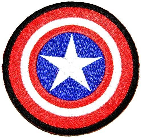 Star Wars Captain America Shield Comicspatch 7.5cm(w) X 7.5cm(h) Embroidered Iron on Hat Jacket Hoodie Backpack Ideal for Gift