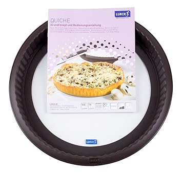 Lurch 85009 Flexiform Quicheform aus Silikon mit Glasboden 26 cm