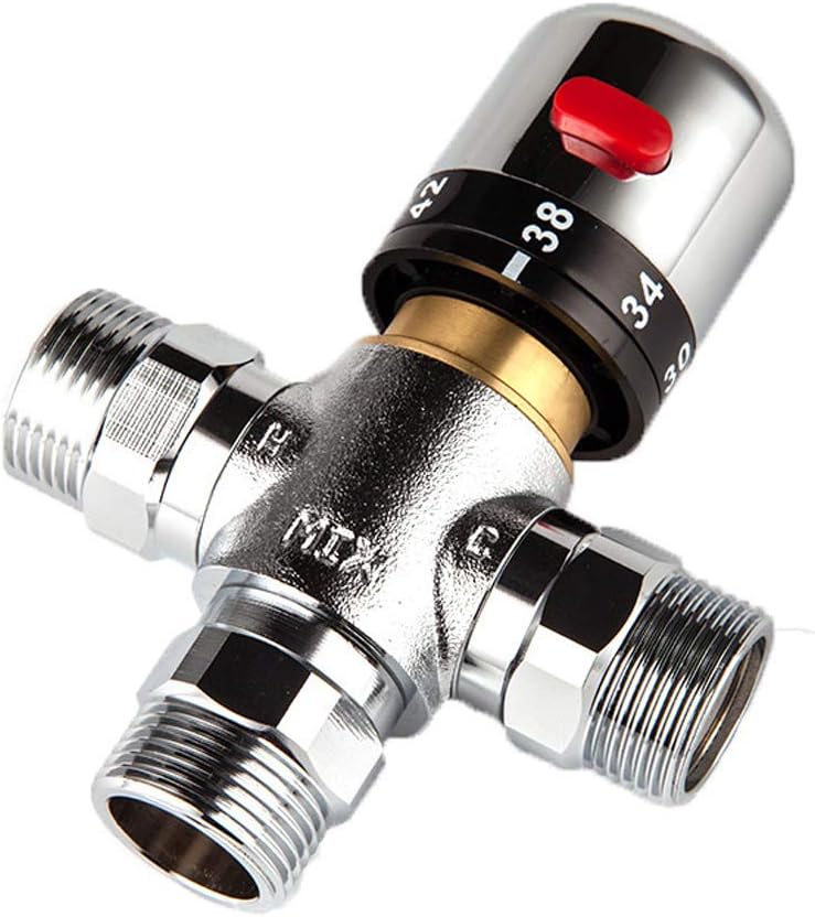 Brass 1/2" DN15 pipe thermostatic mixer valve Automatic Anti Scald