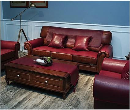 White Black Wine Red Vintage Pu Leather Sofa Cover Wateroof Dile