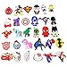 Melleco 30pcs Keychain Key Tags Superhero Goodie Bag Stuffer Christmas Gift Holiday Charms for Kids Birthday Party Favors School Carnival Reward Prizes Decoration Supplies