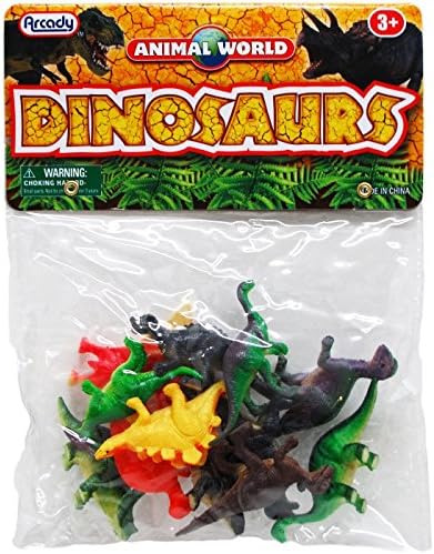Arcady 3 Pack - 10PC 2" Plastic Dinosaurs Plastic Figures 2 Inches Assorted Bundle Toy for Kids, Play, Decoration, Gift, Prize, Party Favor