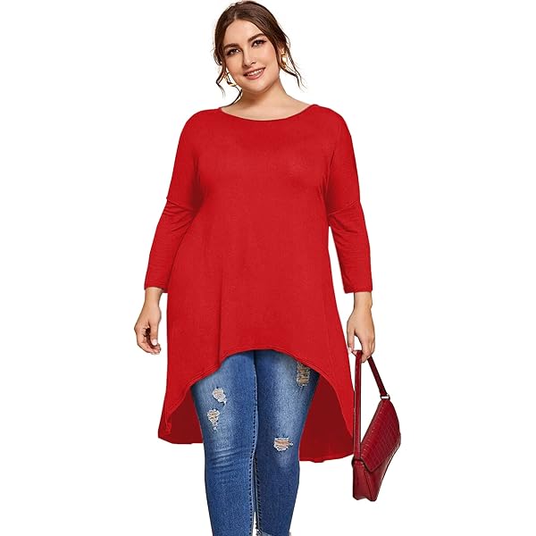 Star Vixen Women's Handkerchief Hem Knit Tunic Top - Scoop Neck, Short Sleeve, Rayon Spandex - View #6