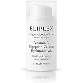 ELIPLEX Organic Lotion Base – Vitamin C, Tripeptide, Collagen & Hyaluronic Acid | Lightweight Hydrating Face Lotion | Radiance & Firmness | 1.7 fl oz / 50 mL