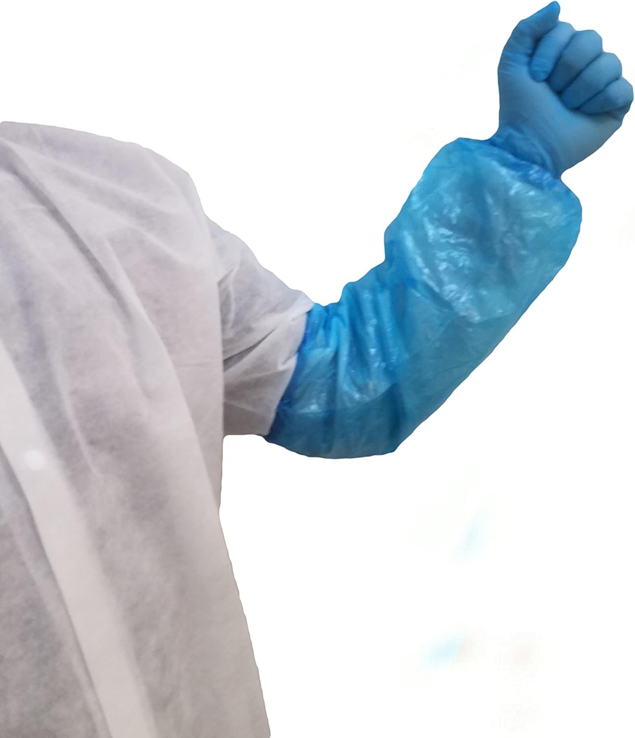 ProCES Arm/Sleeves Covers - Pack of 100 - Polyethylene - Blue - Painting, Repair,- 18": Clothing
