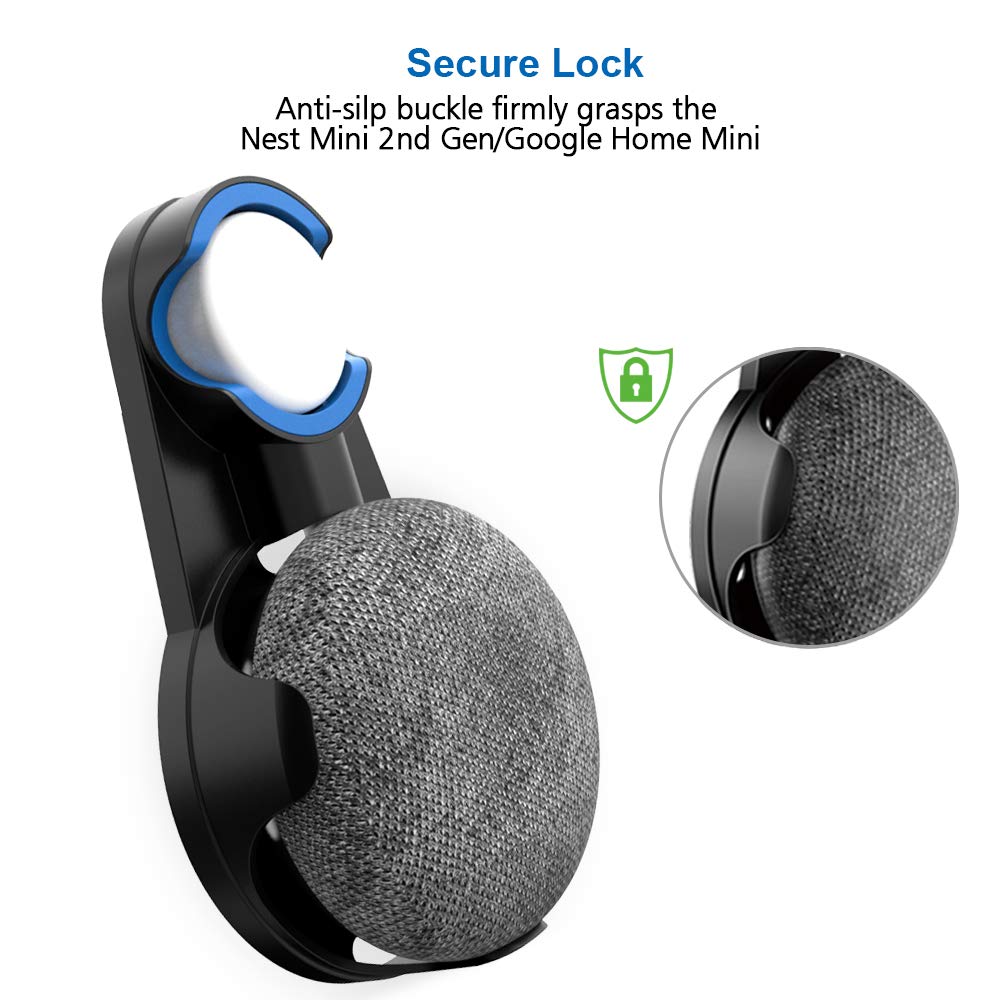 Connecter Nest Mini A La Tv 1st Generation Manejo de Cable Incorporado Wall Mount Compatible with